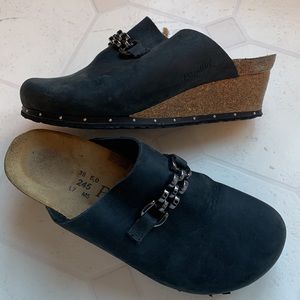 Birks Papillio Wedge Slip on Clog. Size 7.